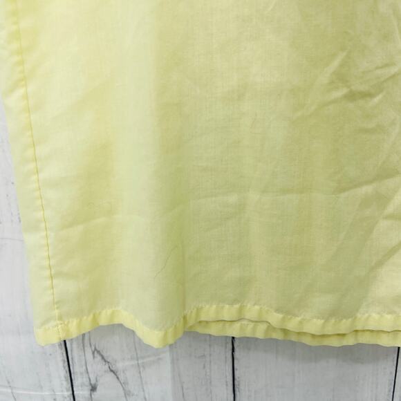 American VINTAGE 70's Katz MEDIUM Yellow Floral Patient Sleep Gown Dress - Picture 6 of 12